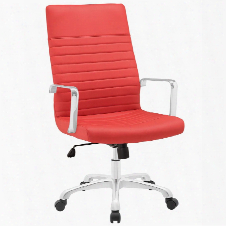 Eei-1061-red Finesse Highback Office Chair In Red