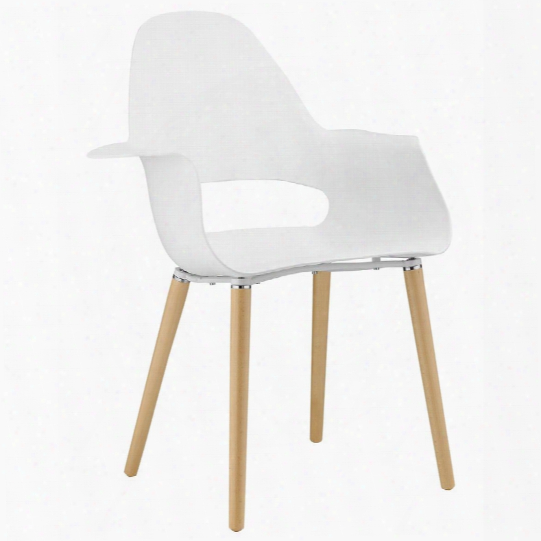 Eei-1464-whi Soar Dining Armchair In White