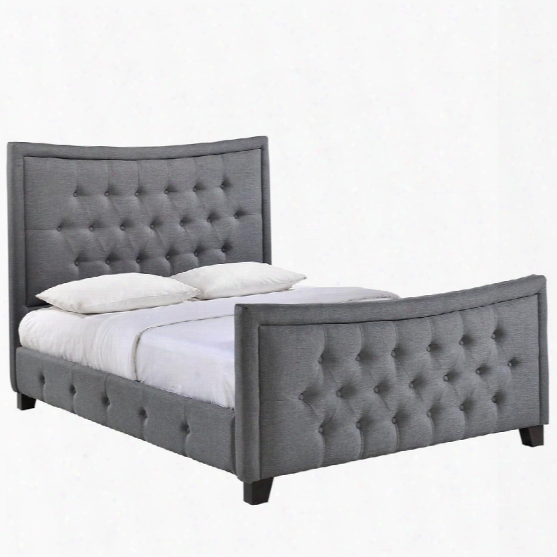 Mod-5225-smk-set Claire Queen Bed Frame In Smoke