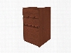 99620-2176 Prestige + Pedestal Including Three Drawers with One Lock Secures Bottom Two Drawers in Cognac