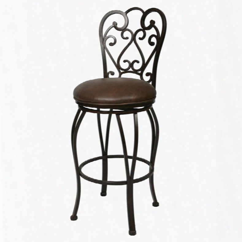 Qlma222239649 Magnolia 30 In. Bar Height Swivel Barstool In Dark