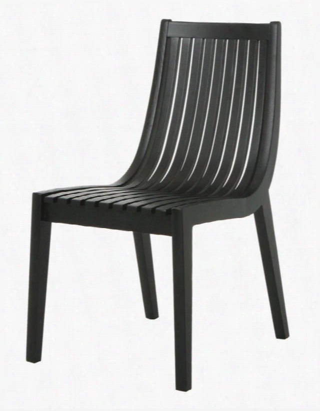 Qlos11066 Oslo Dining Side Chair In Wenge Veneer