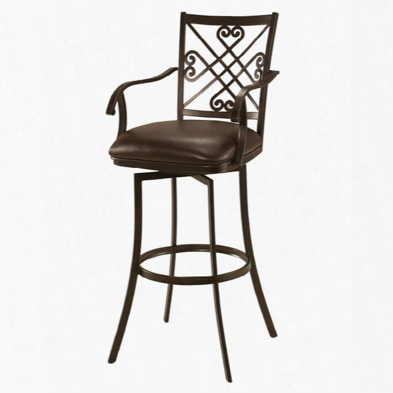 Qlsv227239945 Savannah 30 In. Bar Elevation Swivel Barstool With Arms In