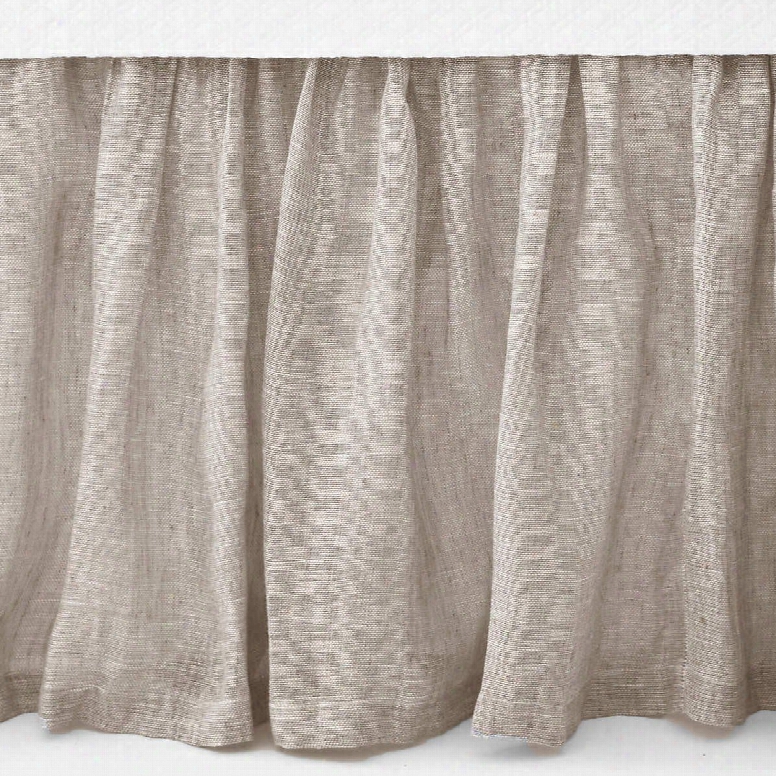 Savannah Linen Cchambray Dove Grey Bed Skirt Design By Pine Cone Hill