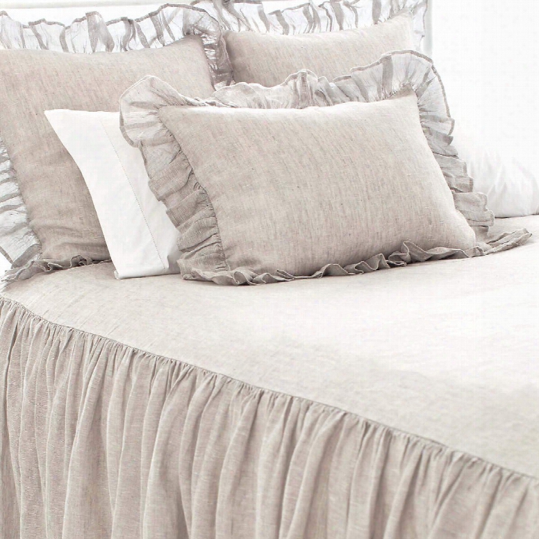 Savannah Linen Chambray Dove Grey Bedspread Design By Languish Cone Hill