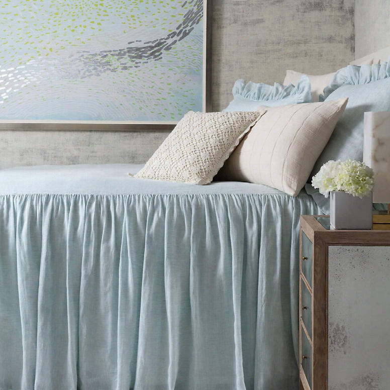 Savannah Linen Chambray Sky Bedspread Design By Pine Cone Hill