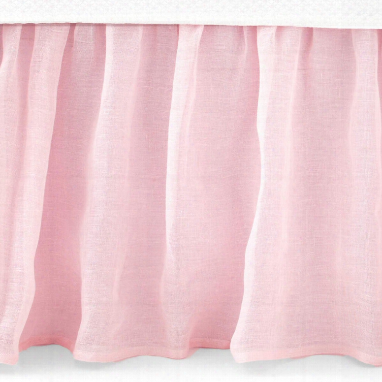 Savannah Linen Gauze Blush Bed Skirt Design By Pine Cone Hill