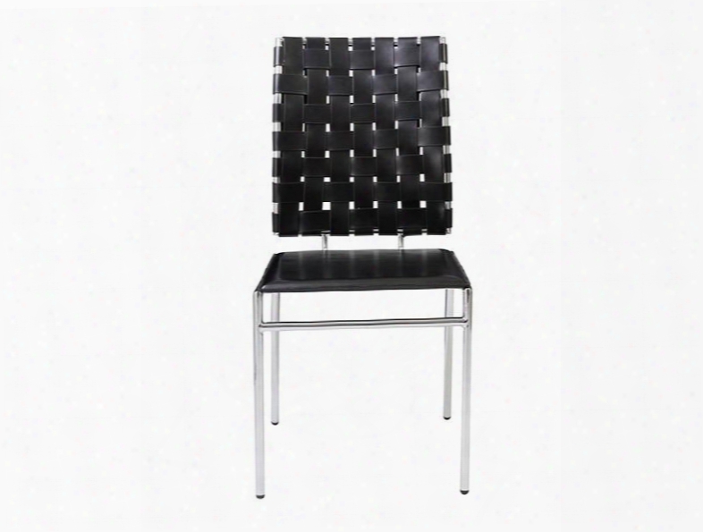 Set Of 4 Carina Side Chairs In Black Design By Euro Style