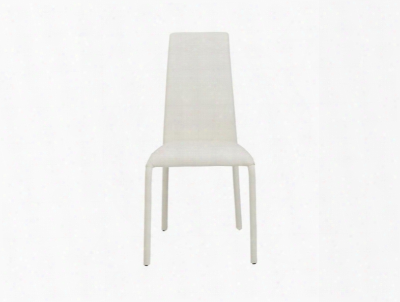 Set Of Four Camille Side Chairs In White Design By Euro Style