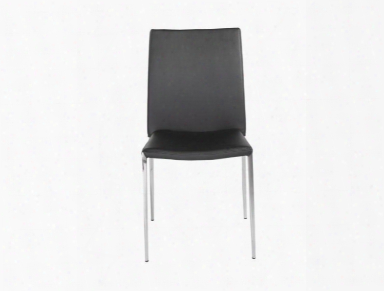 Set Of Four Diana Side Chairs In Black Design By Euro Style
