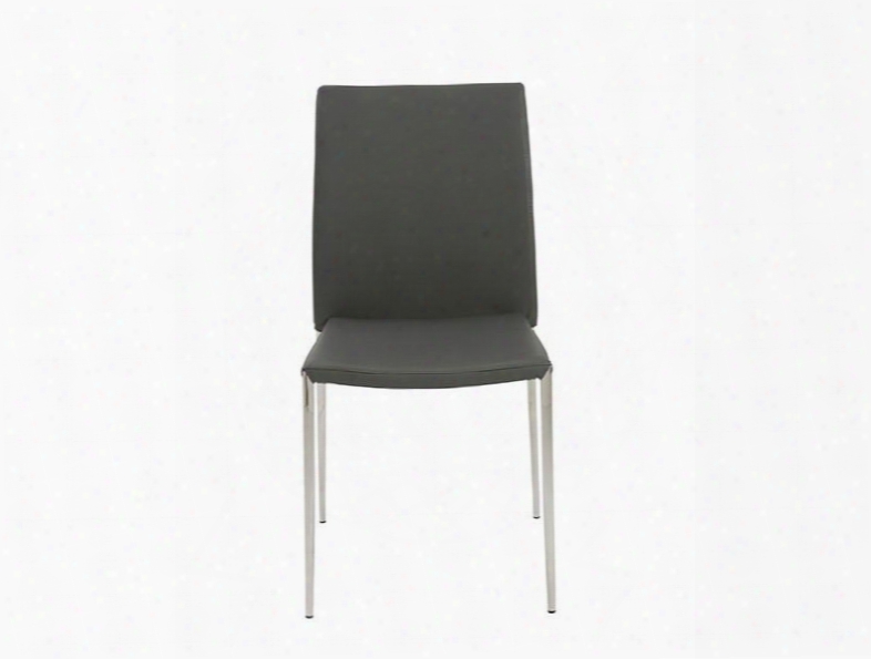 Set Of Four Diana Side Chairs In Grey Design By Euro Style