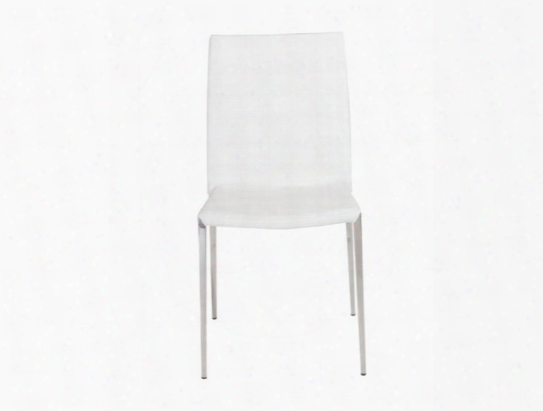 Set Of Four Diana Side Chairs Iin White Design By Euro Style