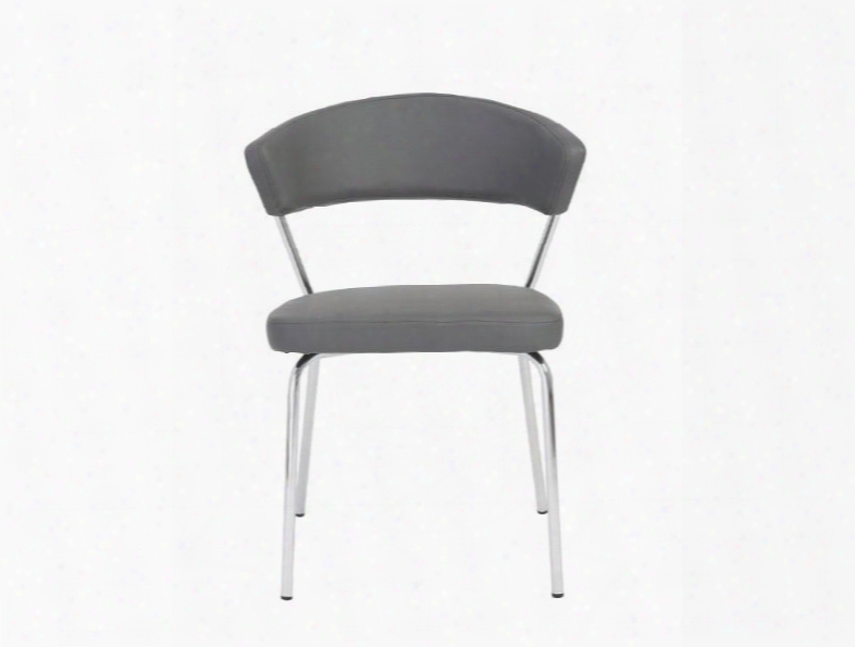 Set Of Four Draco Side Chairs In Grey Design By Euro Style