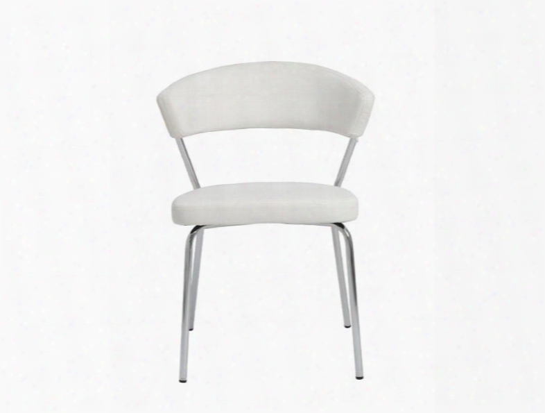 Set Of Four Draco Side Chairs In White Design By Euro Style