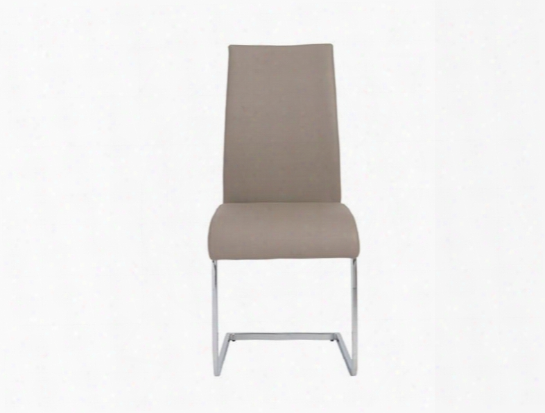 Set Of Four Epifania Side Chairs In Taupe Design By Euro Style