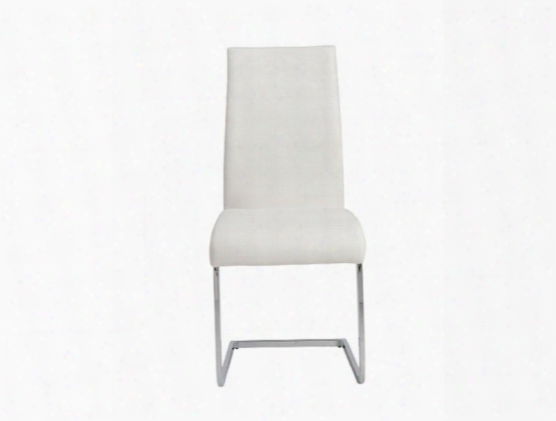 Set Of Four Epifania Side Chairs In White Design By Euro Style