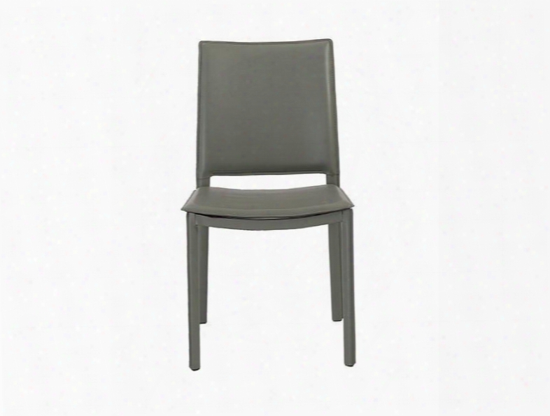 Set Of Four Kate Side Chairs In Dark Grey Design By Euro Style