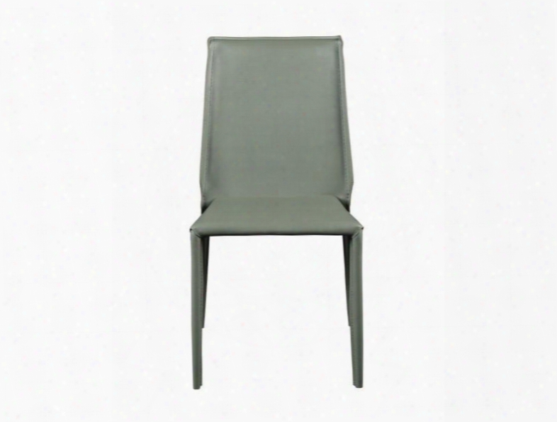 Set Of Four Stacking Alder Side Chairs In Green Design By Euro Style