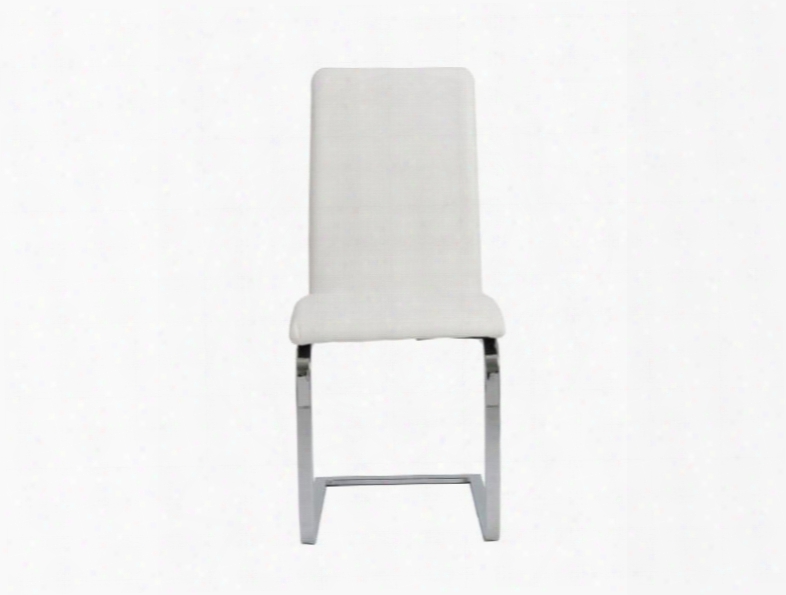 Set Of Two Cinzia Side Chairs In White Design By Euro Style