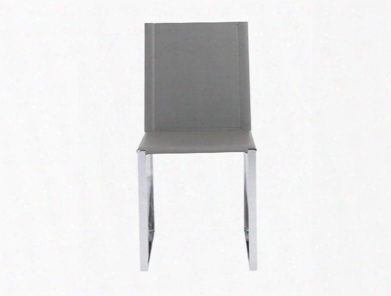 Set Of Two Cora Side Chairs In Grey Design By Euro Style
