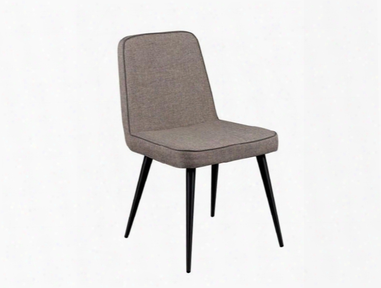 Set Of Two Esmoriz Side Chairs In Dark Grey & Black Design By Euro Style