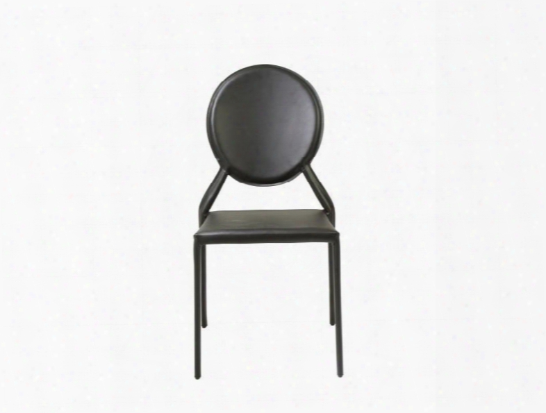 Set Of Two Isabella Side Chairs In Black Design By Euro Style