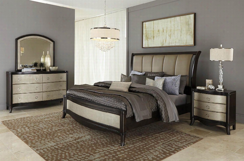 Sunset Boulevard 769brqbdm 3-piece Bedroom Set With Queen Sleigh Bed Dresser And Mirror In Coffee Bean