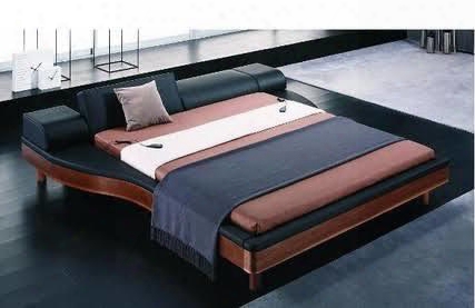 Vgwcportofinoek Modrest Portofino Adjustable Eastern King Size Bed With Built-in Nightstands Electric Reclining Headboard And Curved Walnut Wooden Base In