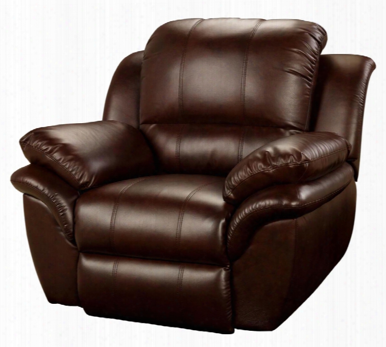 22-203-12-brn Cabo 45" Power Recliner With Contemporary Desig Nbonded Leather Match Hardwood Frame Sinuous Spring "no Sag" Support And Memory Foam Topper