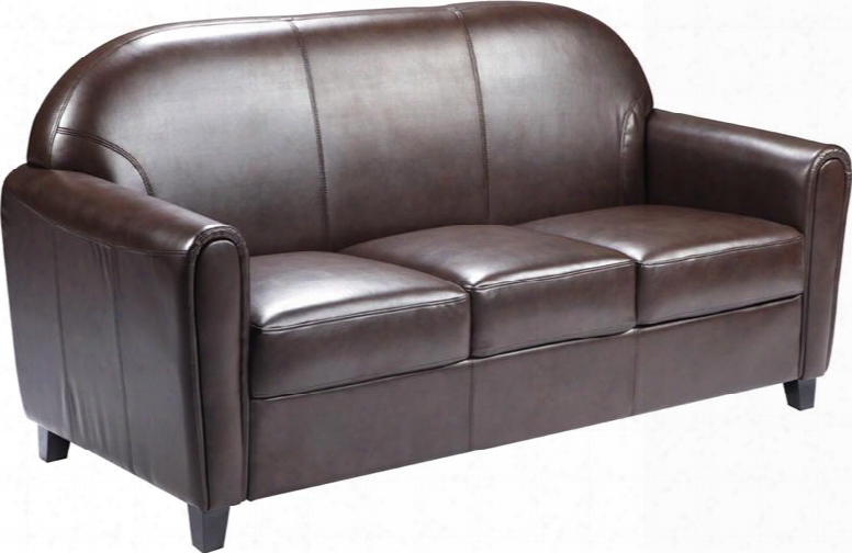 Bt-828-3-bn-gg Hercules Envoy Series Sofa With Fixed Seat And Back Cushions In Brown