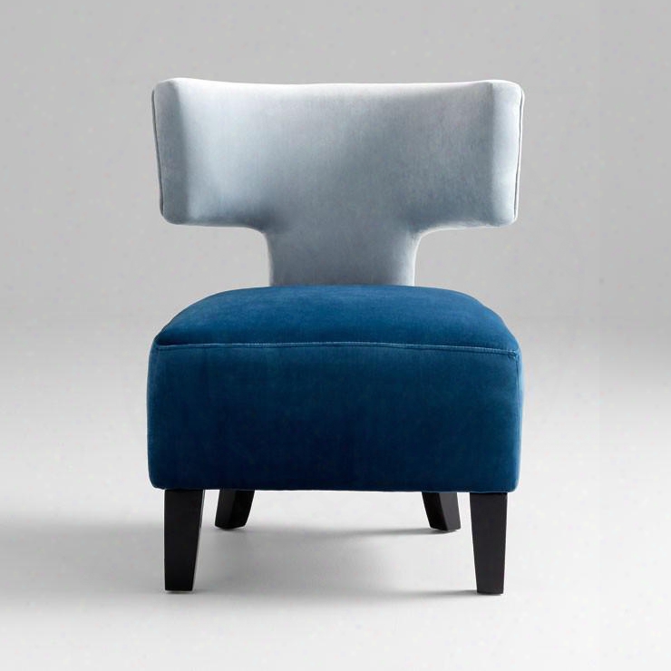 Capital T Chair In Blue & Grey Design By Cyan Design