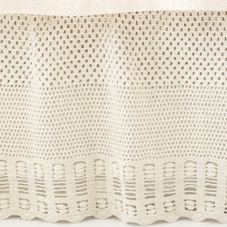 Corossol Crochet Ivory Bed Skirt Design By Pine Cone Hill