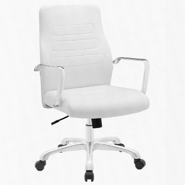Eei-1531-whi Depict Mid Back Aluminum Office Chair In White