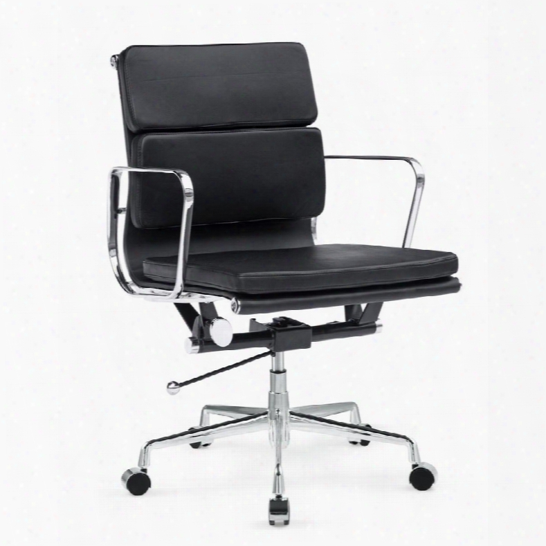 Fmi1215-black Soft Conference Office Chair Mid Back