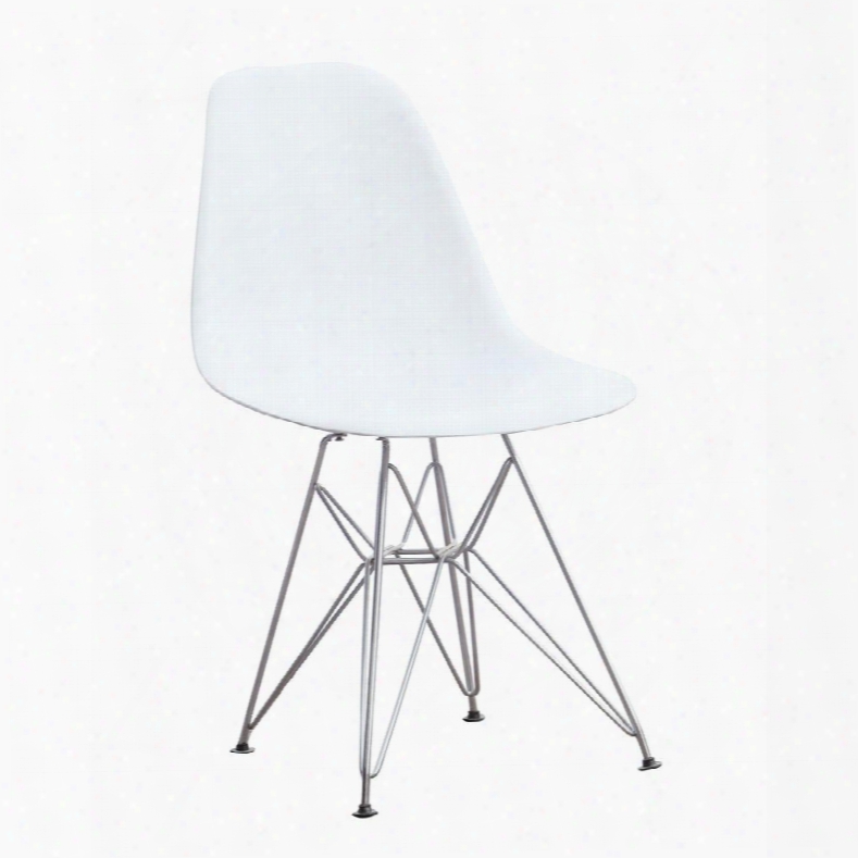 Fmi2011-white Wireleg Dining Side Chair