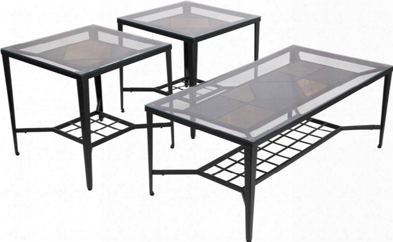 Fsd-ts3-31dbz-gg Signature Design At Ashley Calder 3 Piece Occasional Table