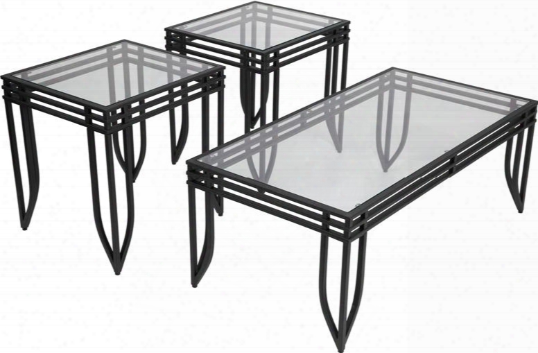 Fsd-ts3-52bb-gg Signature Design By Ashley Exeter 3 Piece Occasional Table