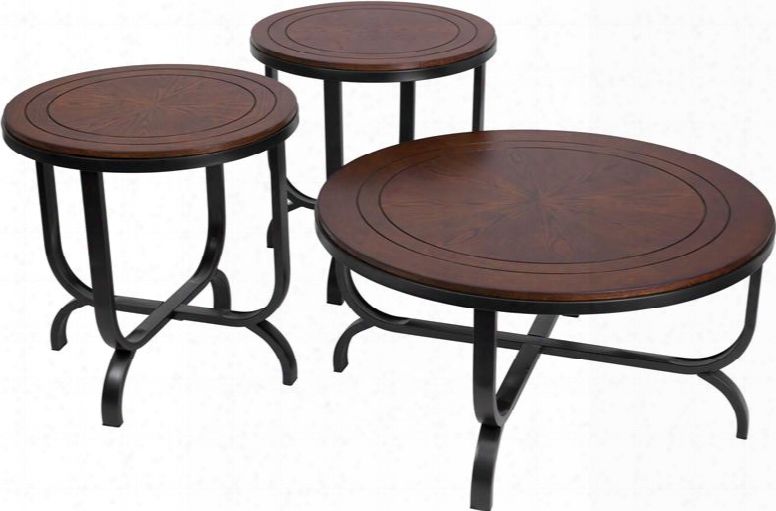 Fsd-ts3-65db-gg Signature Design By Ashley Ferlin 3 Piece Occasional Table