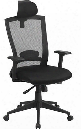 High Back Black Mesh Chair With Back Angle Adjustment