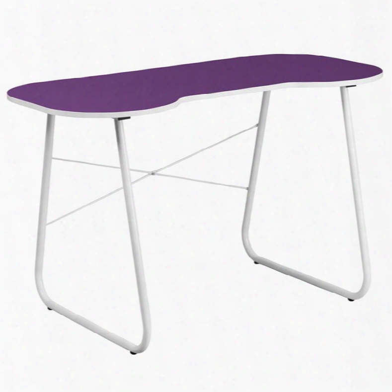 Nan-jn-2360-pu-gg Purple Computer Desk With White