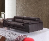 A973 Collection 179061111-S 79" Italian Leather Sofa with 2 Independent Ratchet Headrest Padded Arms Stitching Details in