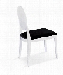 VGUNAA018-2 Dining Chair with Tapered Legs and Black Fabric Upholstery in