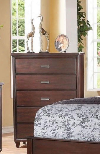 Raleigh Collection 22826 38" Chest With 5 Drawers Tapered Legs And Drawer Glides In