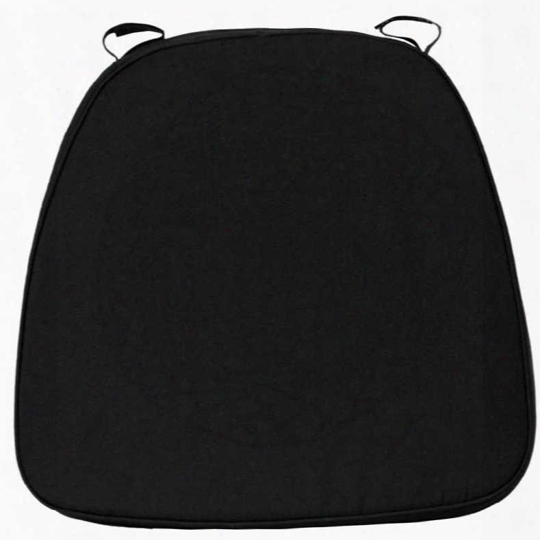 Sz-black-soft-bar-gg Soft Black Fabric Chiavari Cushion For Wood Chiavari Bar