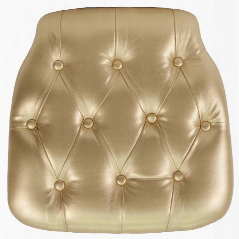 Sz-tuft-gold-gg Hard Gold Tufted Vinyl Chiavari Chair