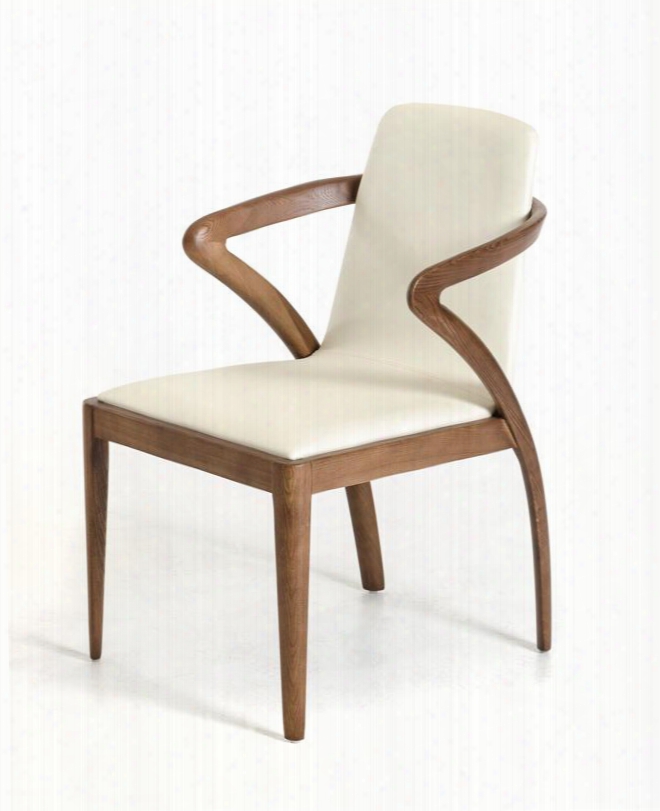 Vgcsch-13068 Modrest Falcon Dining Chair With Walnut Ash Wood Frame Tapered Legs And Leatherrette Upholstery In