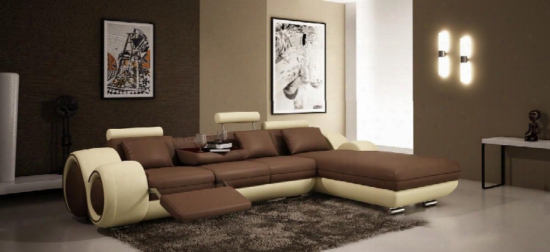 Vgev4085 Divani Casa 4085 Modern Bonded Leather Sectional