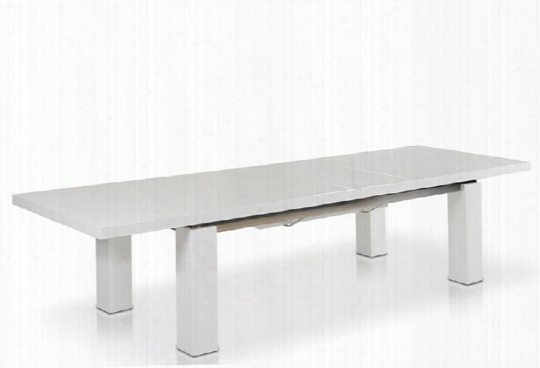 Vggu-maxi-1 Modrest Maxi 87" Rectangular Extendable Dining Table With Two-tier Leaf Extension In