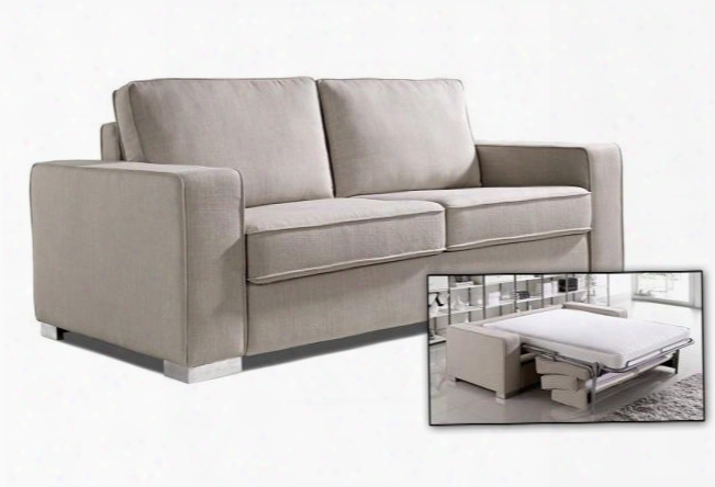 Vgmb1264a Di Vani Casa Sultan Sofa Bed With Rectangular Stainless Steel Base High Density Foam Cushioning And Fabric Upholstery In