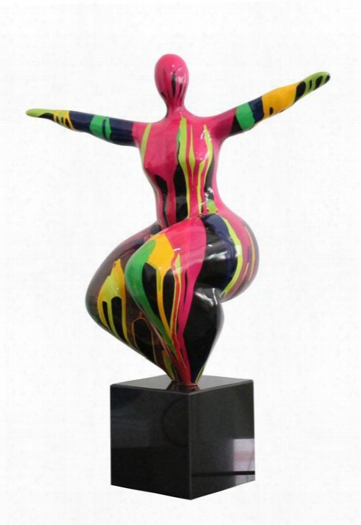 Vgthsz-1070 Modrest Joy Painted Sculpture In Multi